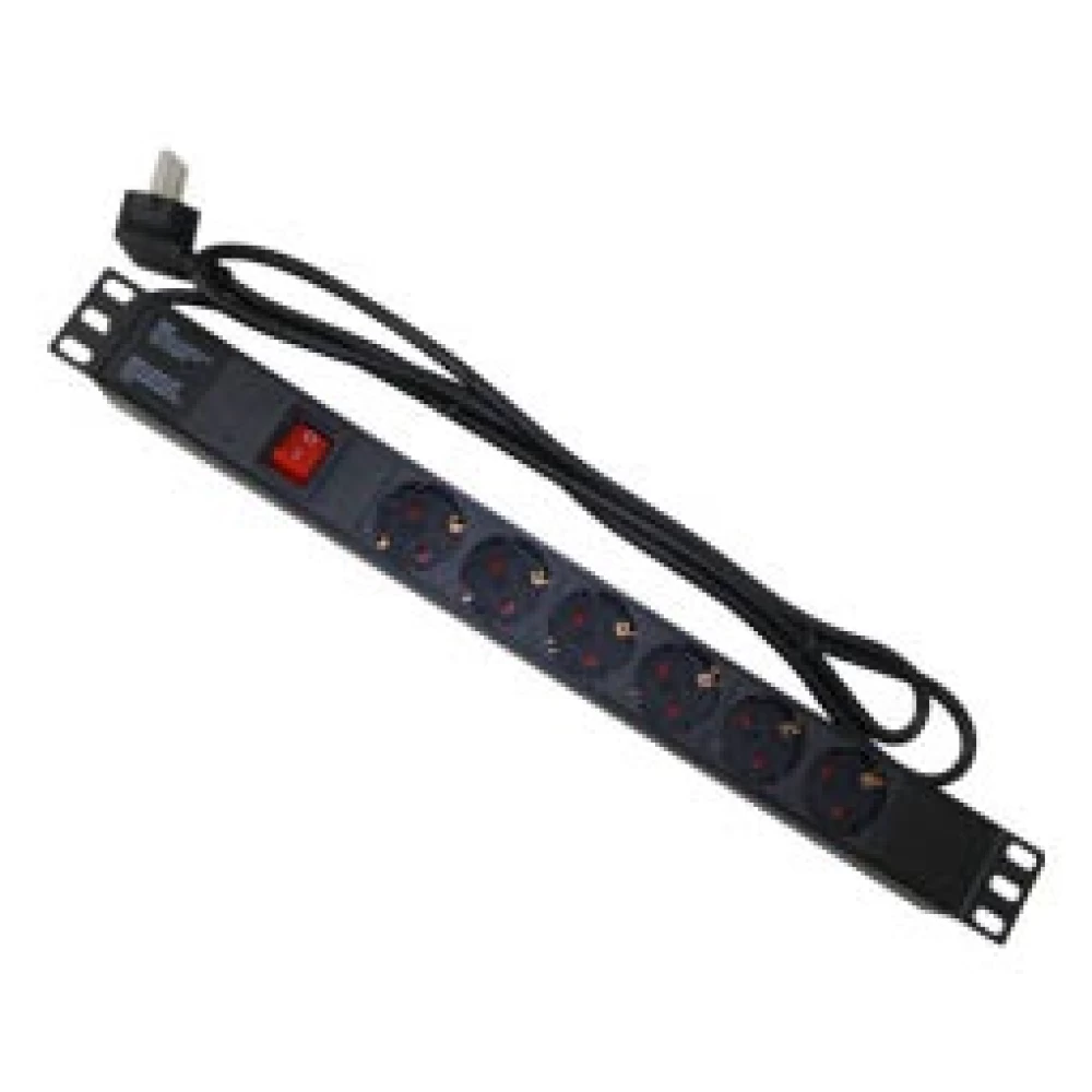 Πολύπριζο rack 1U 19'' 4000w Safewell  16A ΑΛΟΥΜΙΝΙΟ SW-1U6GKA SFW