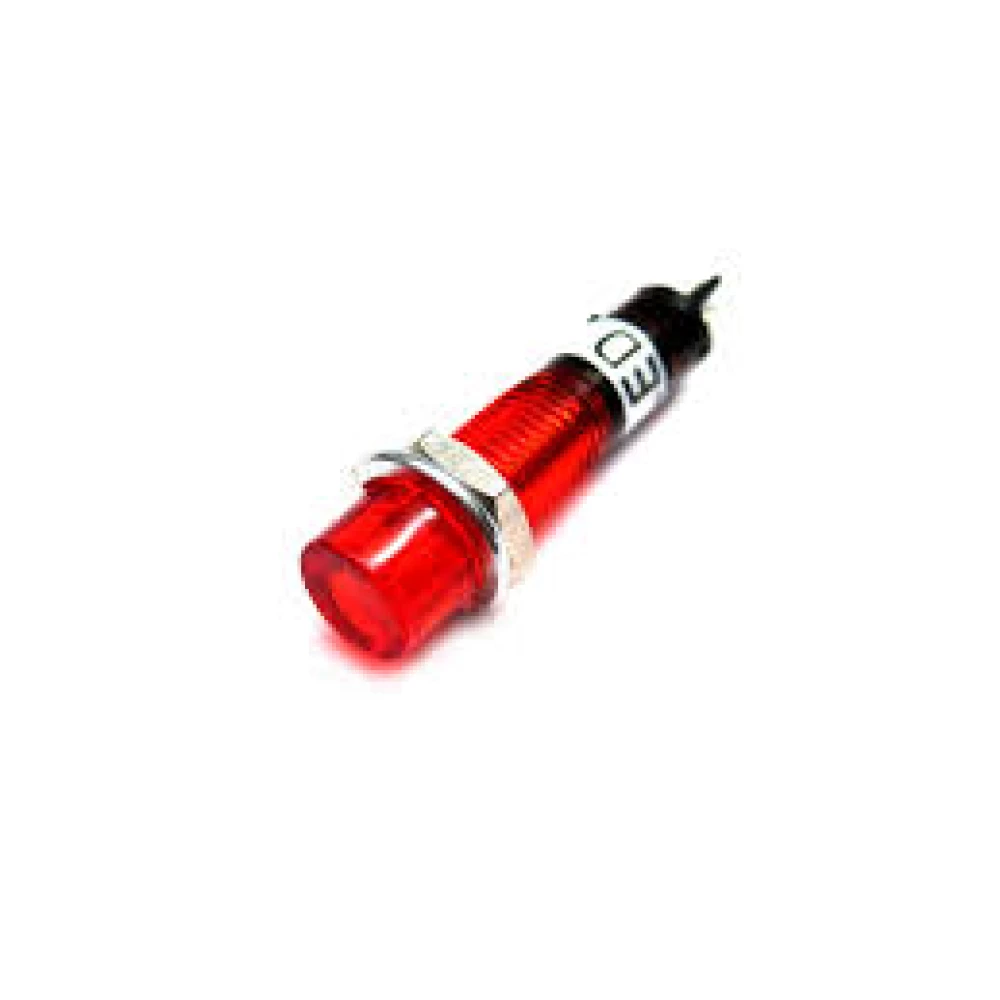 Ενδεικτική λυχνία 220volt πράσινο  Φ8 plastic-1-g
