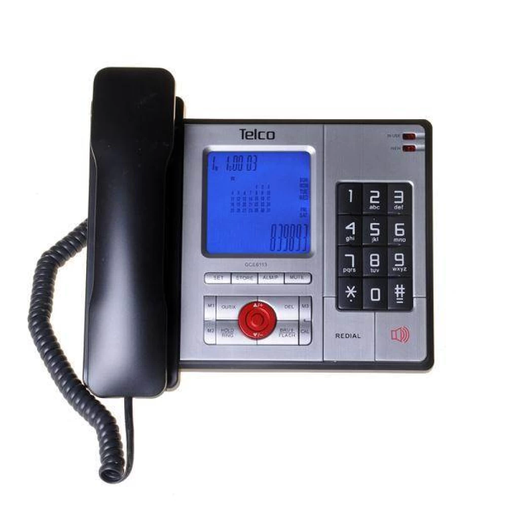 Τηλέφωνο σταθερό Telco model 6113GCE Silver/Black