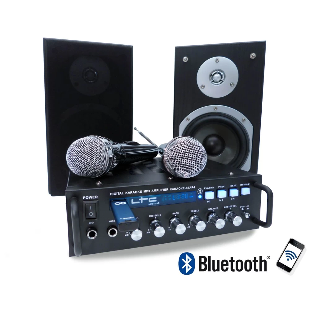 Σύστημα ενισχυτή & μικροφώνου Karaoke 100watt USB-Bluetooth LTC  STAR4 (VC)