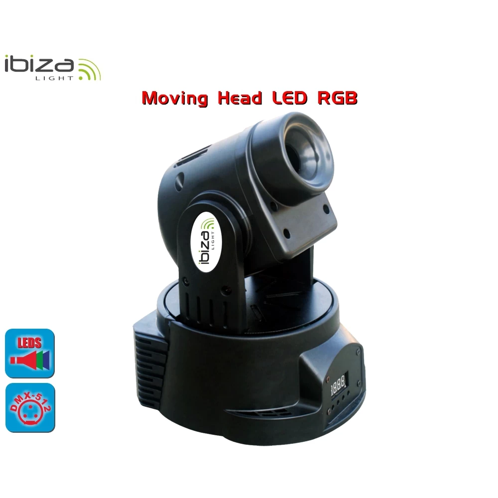 Ρομποτική κεφαλή Led RGB Ibiza DMX  LMH-302LED