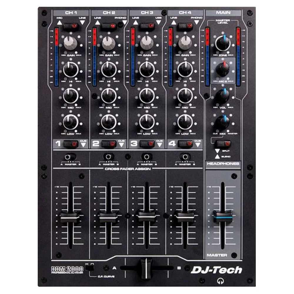 Μίκτης ήχου επαγγελματικός DJ  4 Καναλιών με Θύρα USB DDM2000