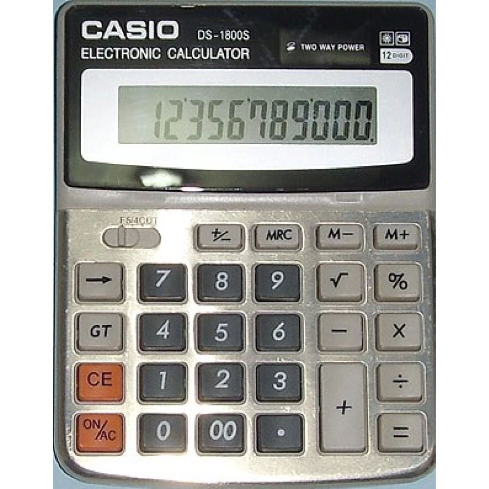 Αριθμομηχανή Casio 12 ψηφίων DS-1800S