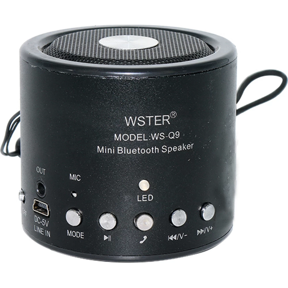 Ηχείο αυτόνομο 3 watt  Bluetooth & USB Wster χρώμα μαύρο WS-Q9