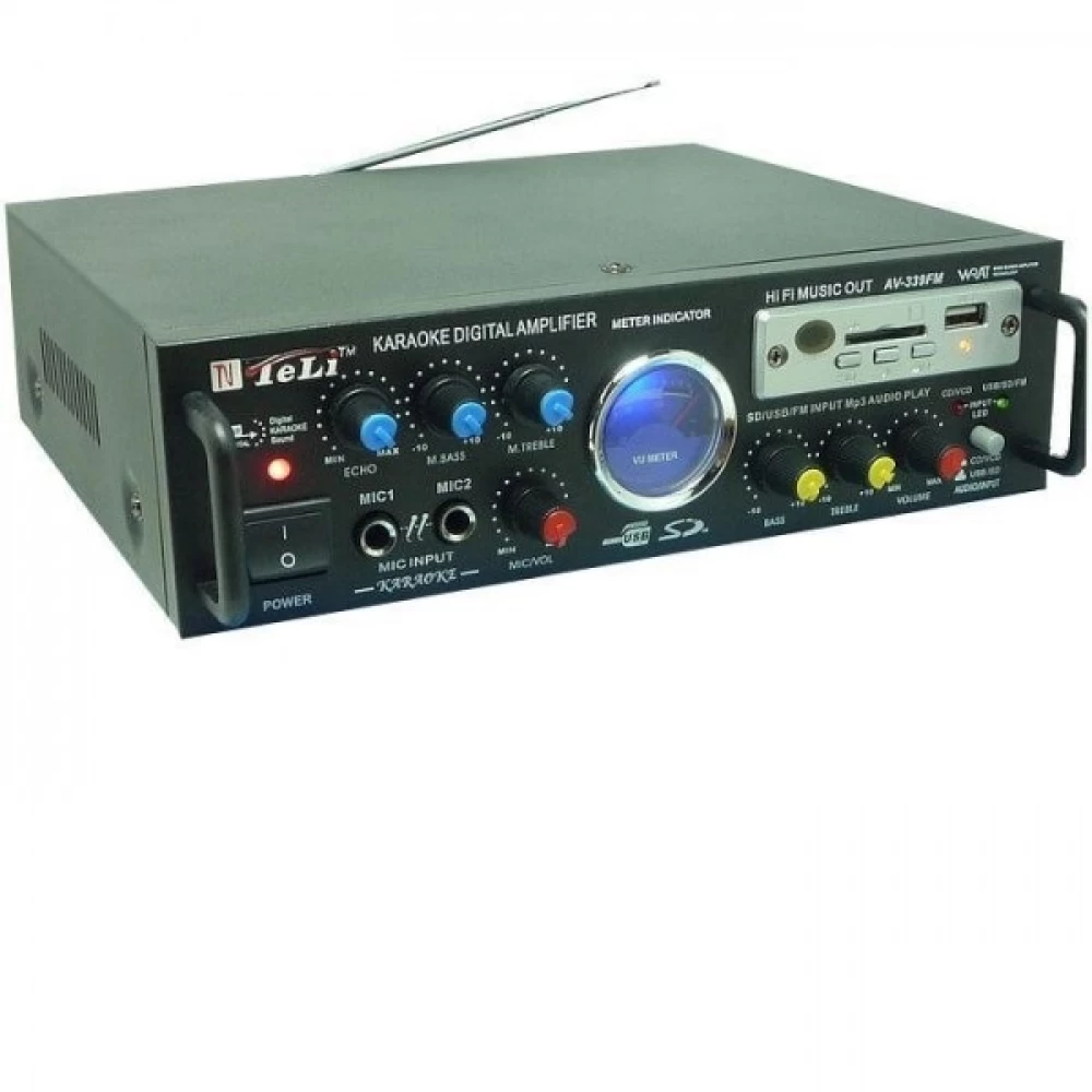 Ραδιοενισχυτής Stereo 2x40 Watt Usb/Sd Karaoke AV-339FM