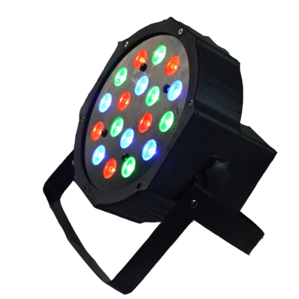 Φωτορυθμικό RGB  DMX 18x1watt Flat  led  disco  Par-1 (ST-1021)