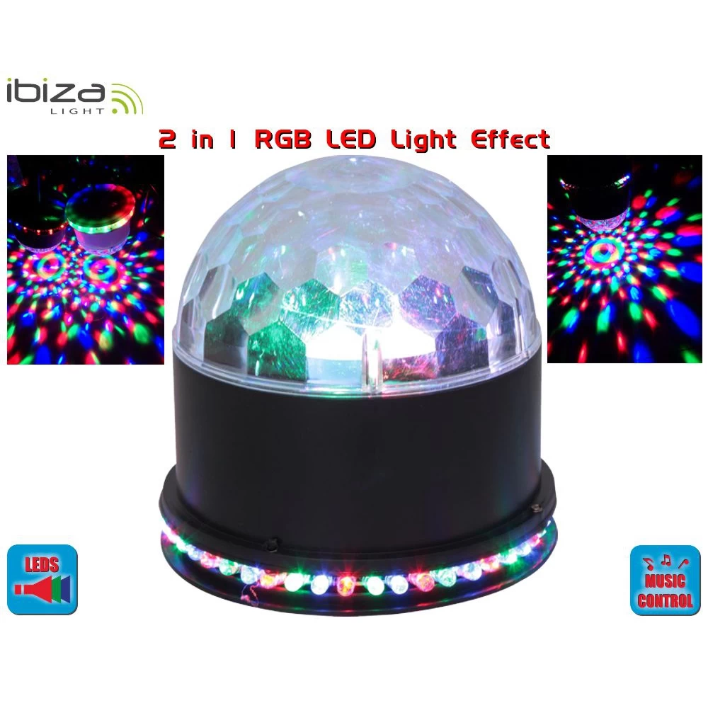 Φωτορυθμικό  led RGB disco  15WΑΤΤ  ibiza UFO-ASTRO-BL 