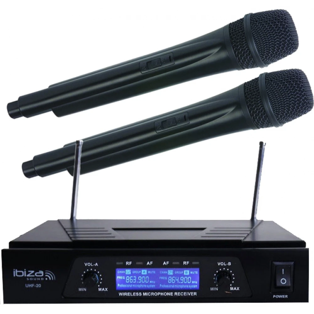 Ασύρματα 2  μικρόφωνα δυναμικά  Uhf  UHF20