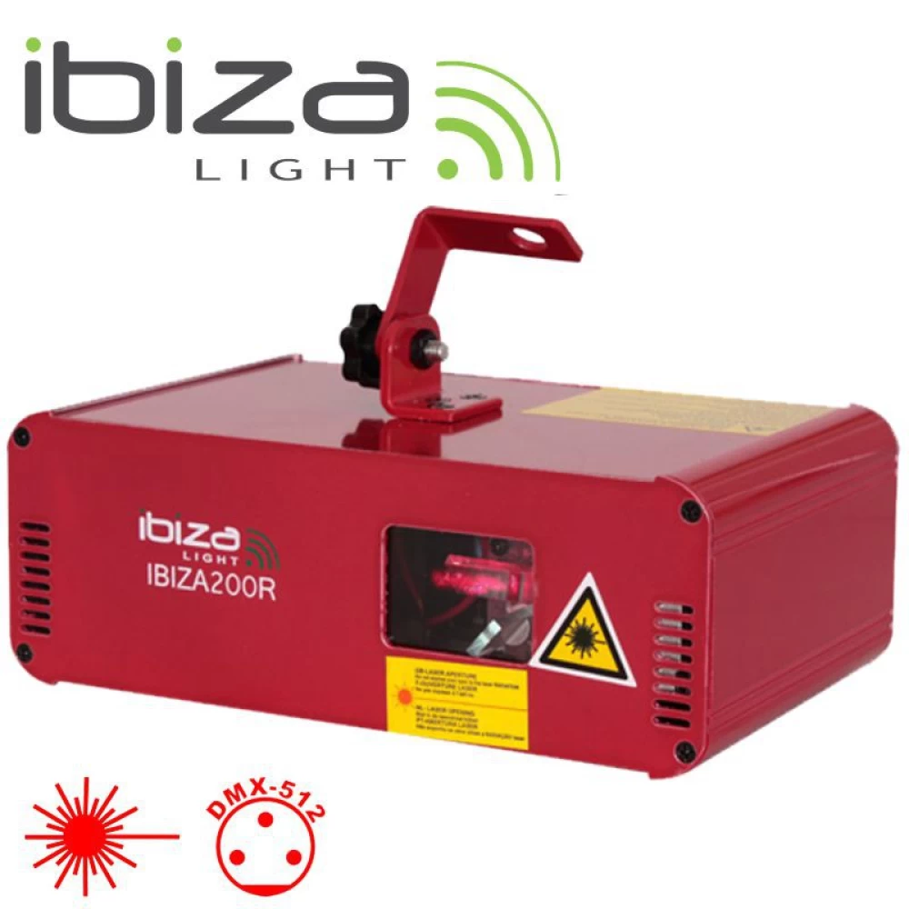 Φωτορυθμικό -Φωτιστικό Laser 200mW Κόκκινο Ibiza Light  IBIZA200R