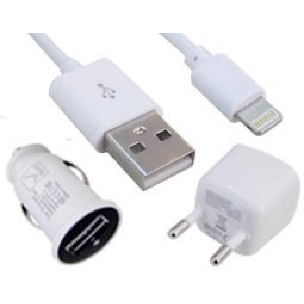 Φορτιστής κινητών iPhone 5/6/7/8/iPad Κιτ 3σε1  001.0347