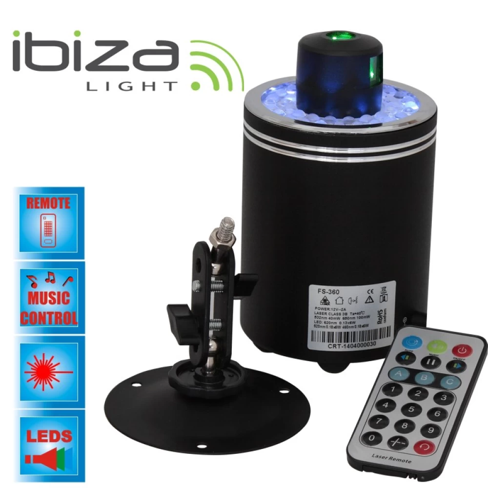 Φωτιστικό με Laser και LED Ibiza LAS360RG-FIREFLY
