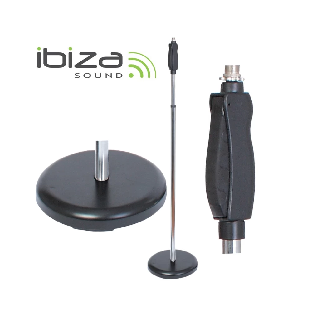 Βάση Μικροφώνου δαπέδου Ibiza SM008-CH  silver
