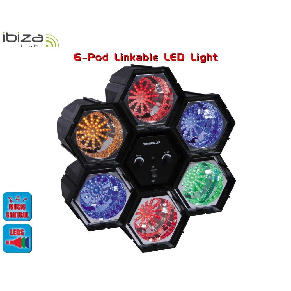 Φωτορυθμικό 6 καναλιών Ibiza JDL034LED (DRB-703)