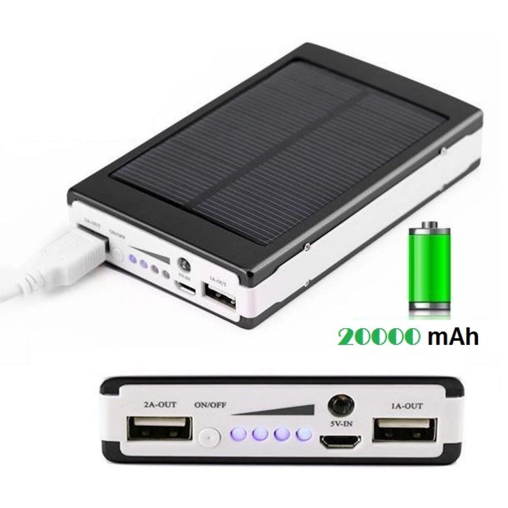 Ηλιακός φορτιστής & power bank μπαταρίας λιθίου 10000mah ES20000