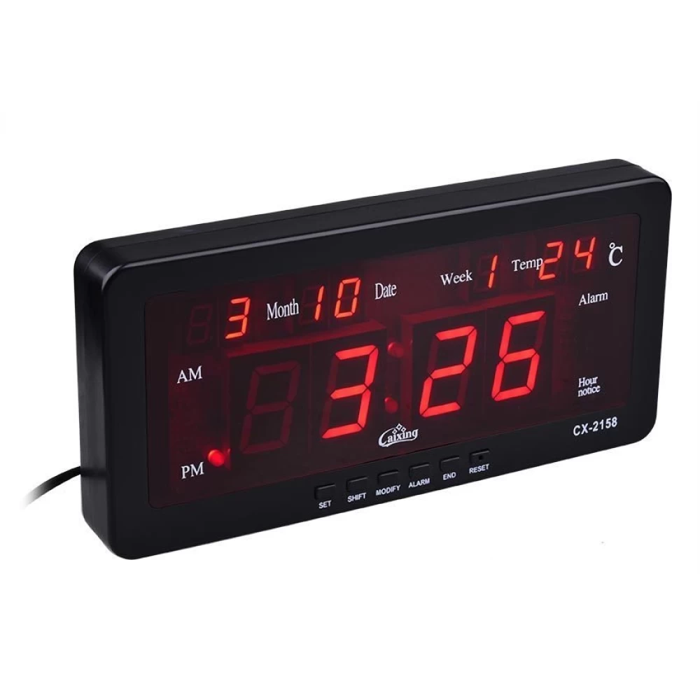 Ρολόι-Θερμόμετρο ρευματος με κόκκινα ψηφία CX-2158