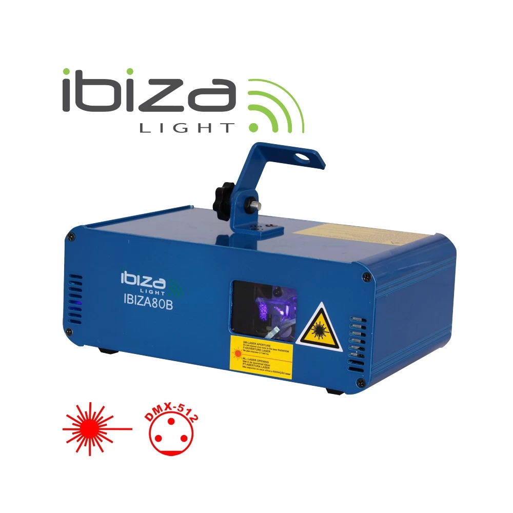 Φωτορυθμικό -Φωτιστικό Laser DMX 80mW Πράσινο Ibiza Light IBIZA80B 