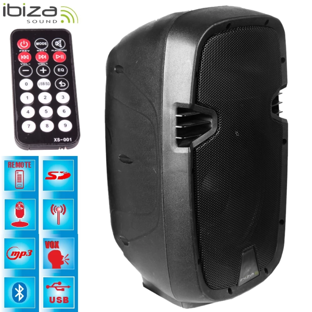 Φορητό Σύστημα αυτόνομο Karaoke   Ibiza 300W PA με USB-MP3 & Bluetooth HYBRID8VHF-BT