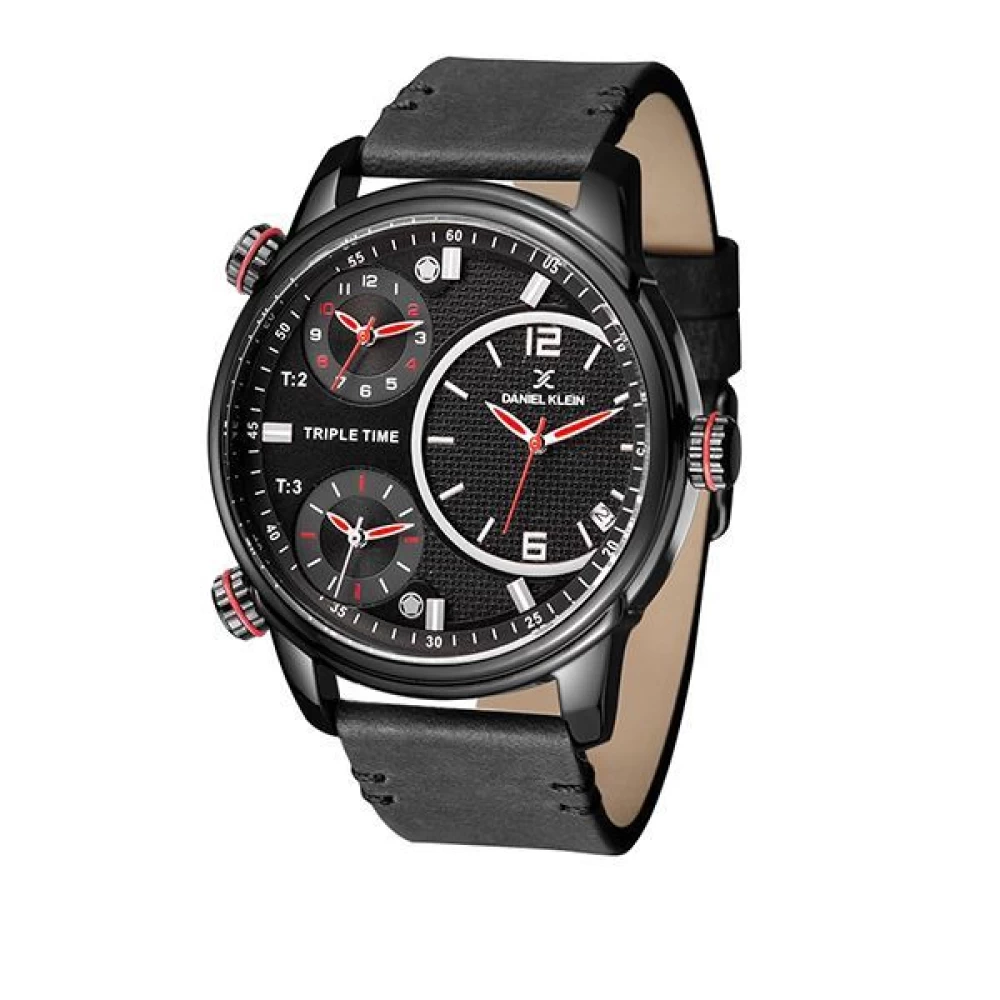 Ρολόι χειρός τριπλής ώρας   Daniel Klein με λουρακι DK11065-5