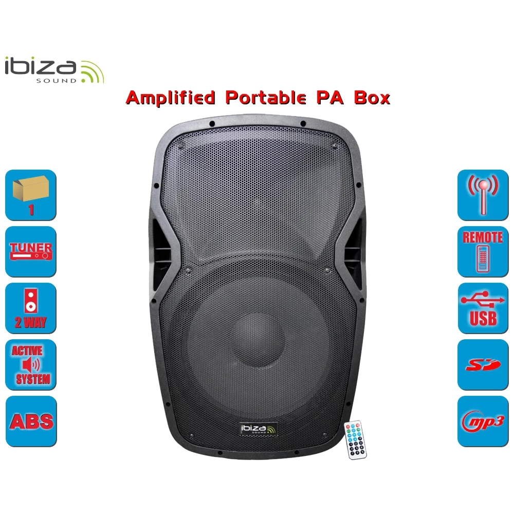 Ενεργό ηχείο PA με USB/SD, FM, BLUETOOTH & WIFI 12'' 500w Ibiza  WIFI12A 