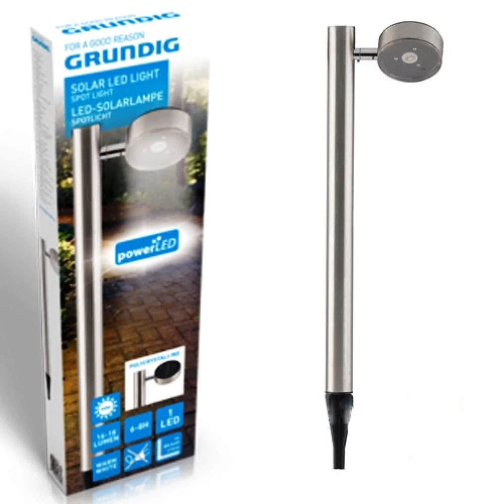 Ηλιακό φωτιστικό σποτάκι κήπων με LED Grundig 89639 