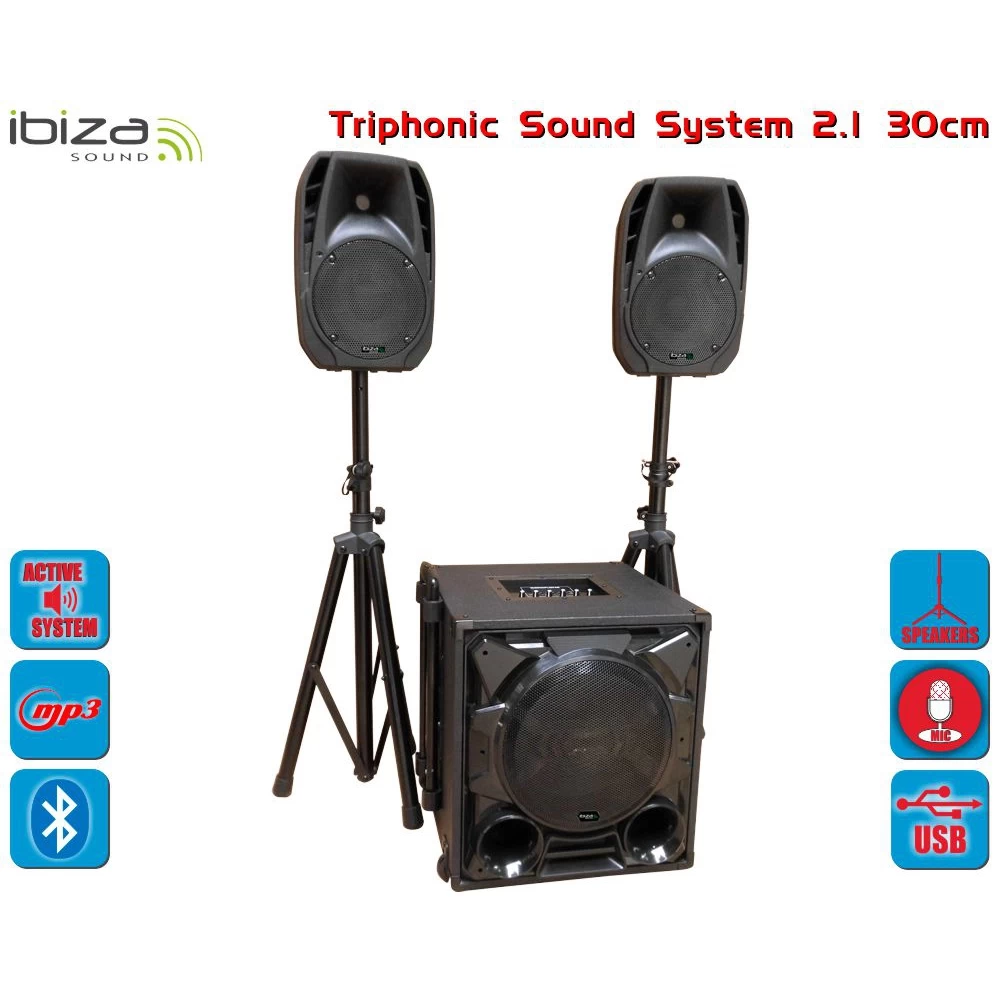 Επαγγελματικό Σύστημα USB/ Bluetooth PA 2.1 - 1100W Ibiza CUBE1100-BT