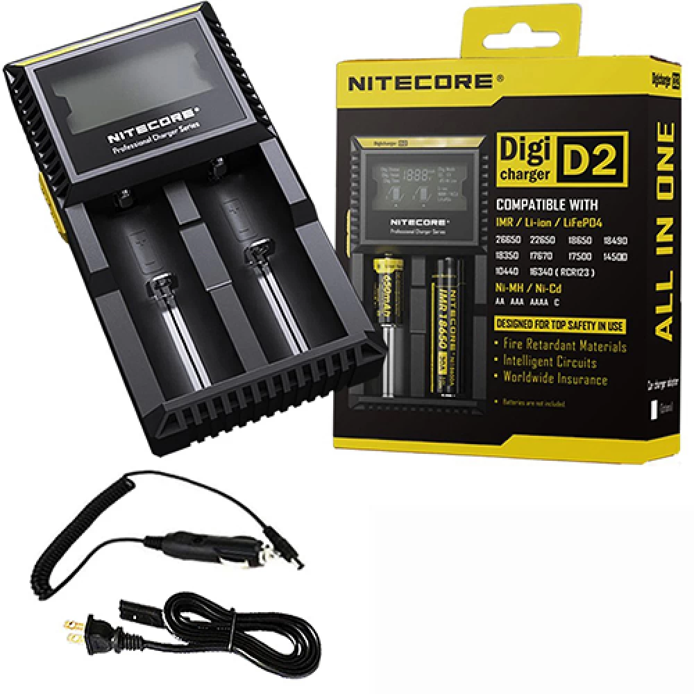 Ψηφιακός φορτιστής Διπλός Li-ion, Ni-MH & Ni-Cd Nitecore D2