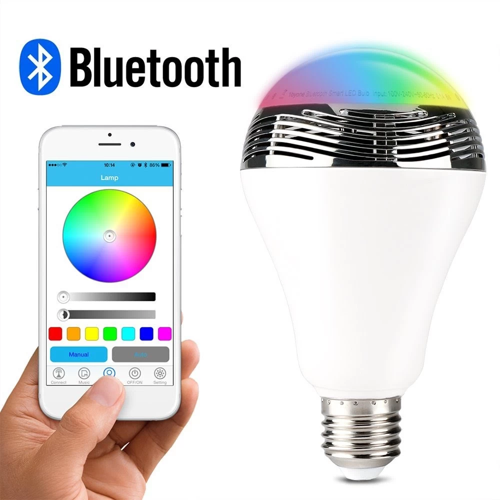 Λάμπα smart Led Bluetooth 6watt & ηχείο 7 χρώματα TS-D03