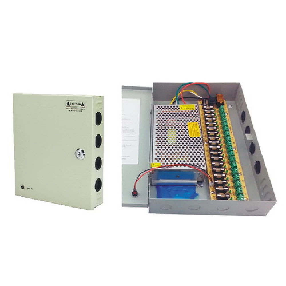 Τροφοδοτικό 18 Καμερών  12V / 20A ANGA CP1209-20A-18