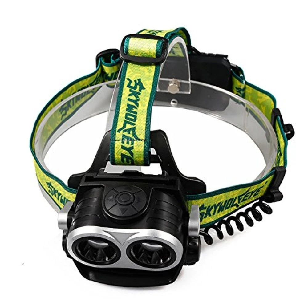 Φακός κεφαλής Led 1900 lumens επαναφορτιζόμενος 2XCree IPX-6/N