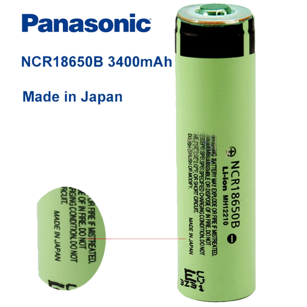 Μπαταρίου λιθίου Panasonic 3400mAh 3.7V 18650 05.0008