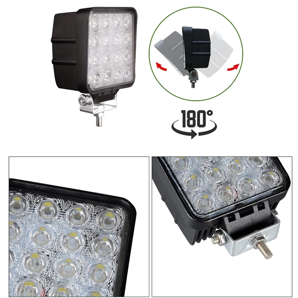  Προβολέας αδιάβροχος 16smd led 48W / 6000Κ  10~30 VDC 4080 Lumens 21.0006 