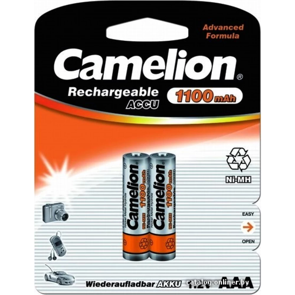 Μπαταρία  επαναφορτιζόμενη  Camelion NiMH 1100mah NH-AAA1100-BP2