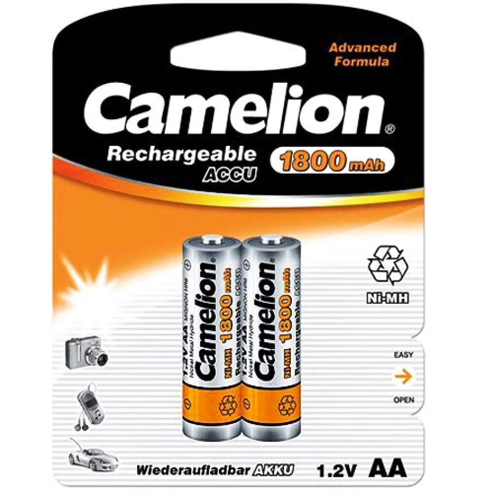Μπαταρία  επαναφορτιζόμενη  Camelion NiMH 1800mah NH-AA1800-BP2