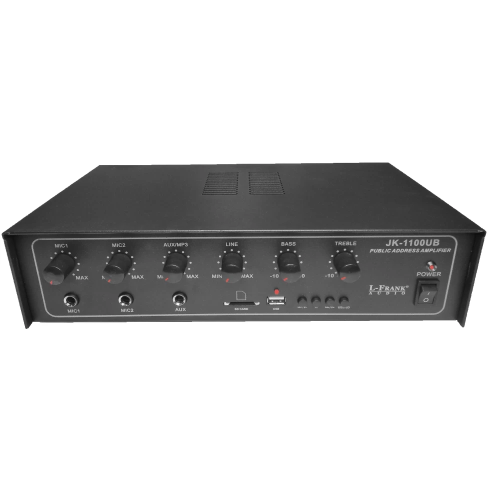 Ενισχυτής μικροφωνικός 100volt PA 60W  με USB/SD-MP3 PA60M (1100UB)
