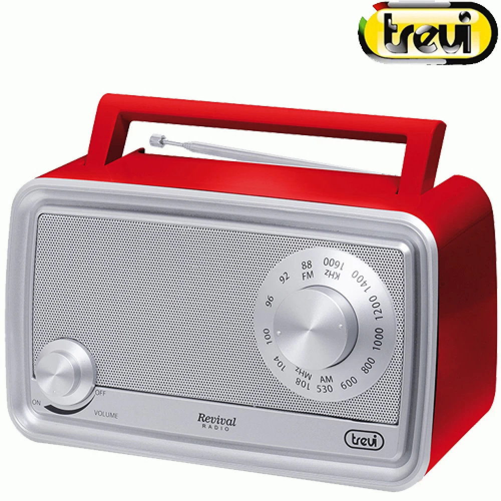 Ραδιόφωνο φορητό old fashioned, διζωνικό FM/AM κόκκινο TREVI RA 770