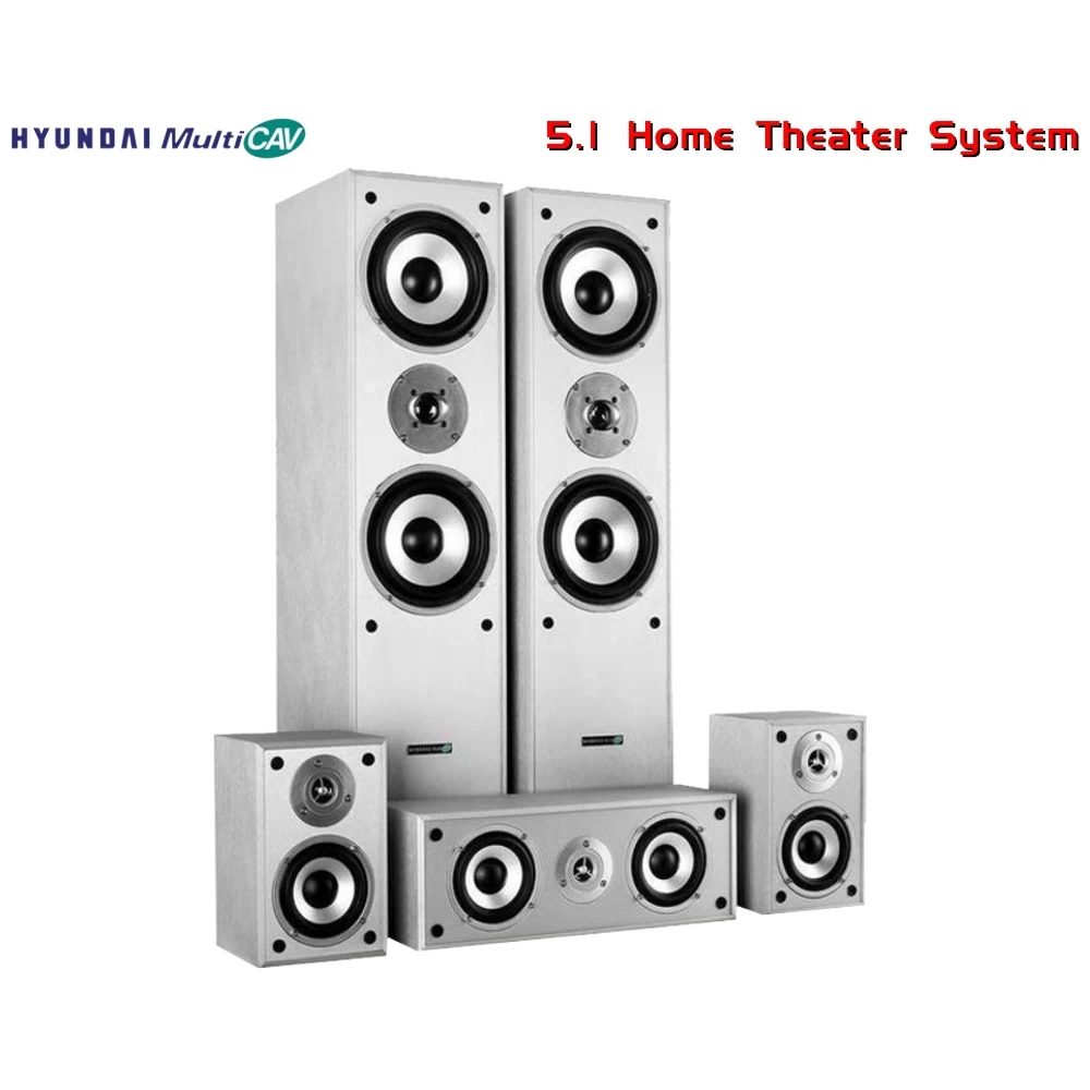 Σύστημα Home Theater 5.1 Hyundai MultiCAV Ασημί E-1004