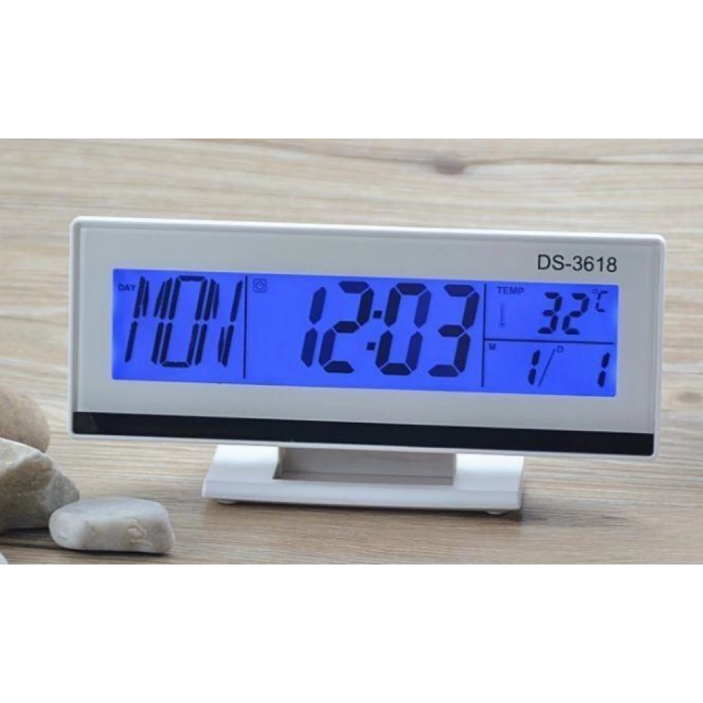 Επιτραπέζιο ψηφιακό ξυπνητήρι,ρολόι,θερμόμετρο & ημερολόγιο DS-3618