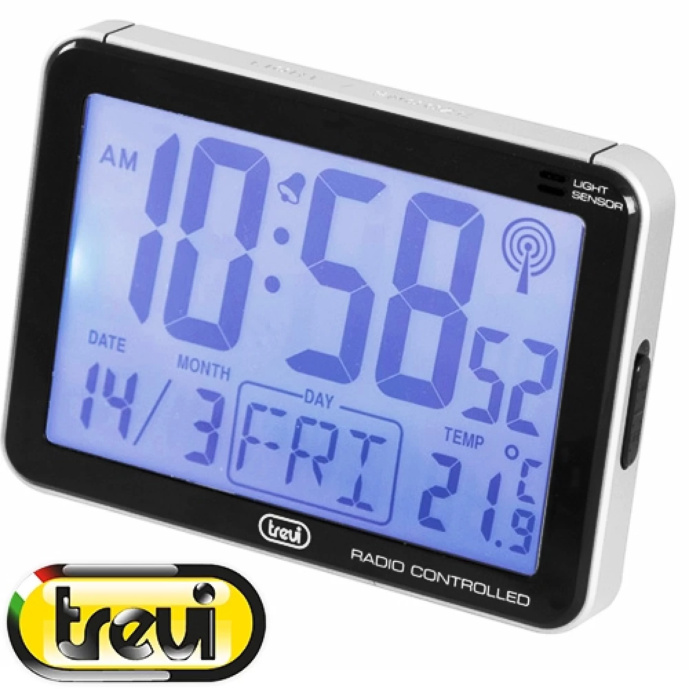 Επιτραπέζιο ψηφιακό ξυπνητήρι,ρολόι,θερμόμετρο ραδιοελεγχόμενο Trevi SLD 3101