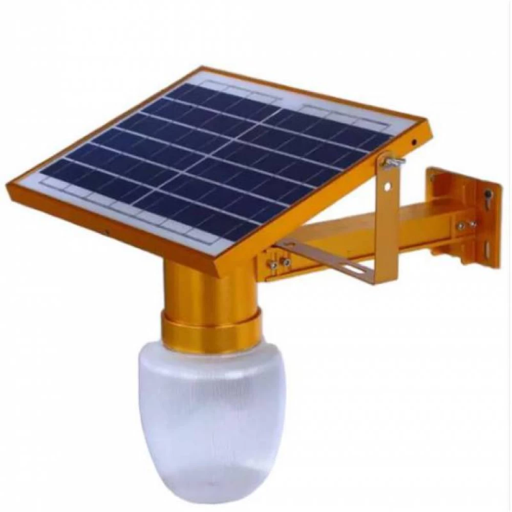 Ηλιακό φωτιστικό  10W LED με αισθητήρα χρυσό SUNTEK JD-9908 