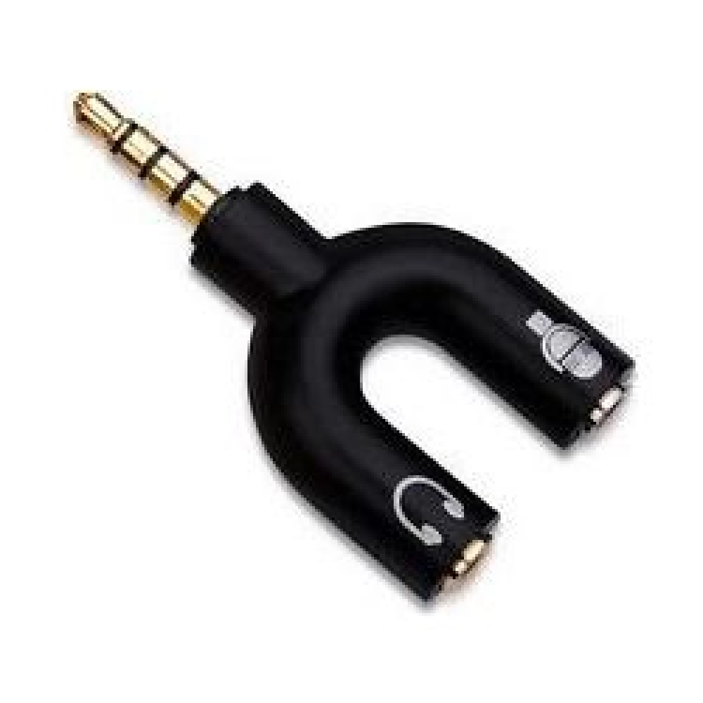 Αντάπτορ 3.5mm Stereo Splitter Audio to Mic & Headset Jack QH-C1190