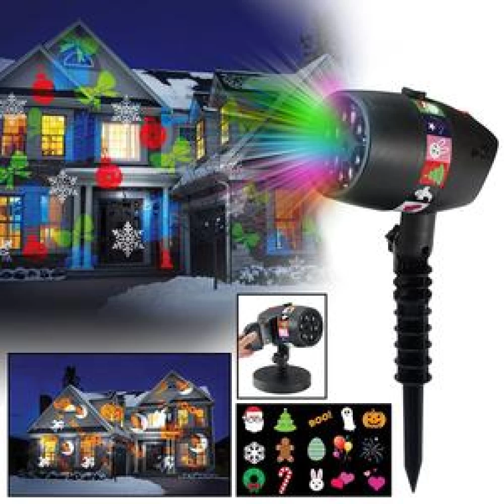 Εφέ led διαφανειών  BulbHead με 12 πλήρεις έγχρωμες διαφάνειες led-12