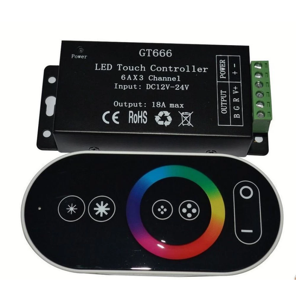 Controller-dimmer  led για ταινίες RGB 12-24V 18amp RFTC-01 