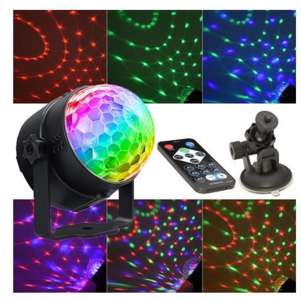 Περιστρεφόμενο φωτορυθμικό RGB- Led Party Light 10W  RP-W03 (YB-689)