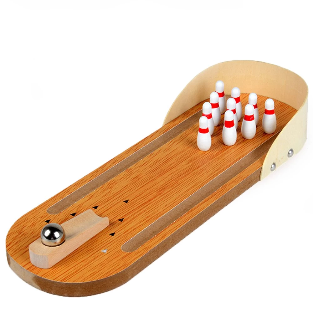 Ξύλινο μικρό Bowling spil-10
