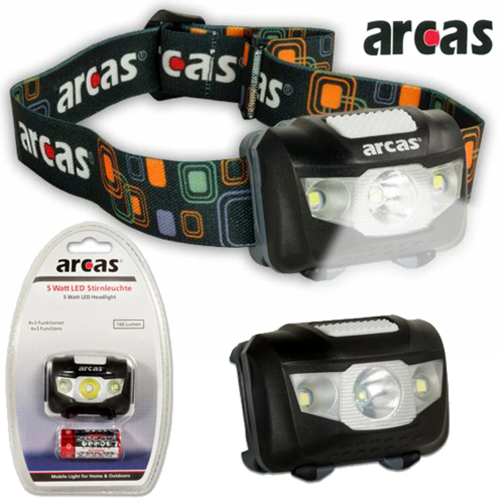 Φακός κεφαλής LED 160Lm 5W με  7 MODES  ARC-5W