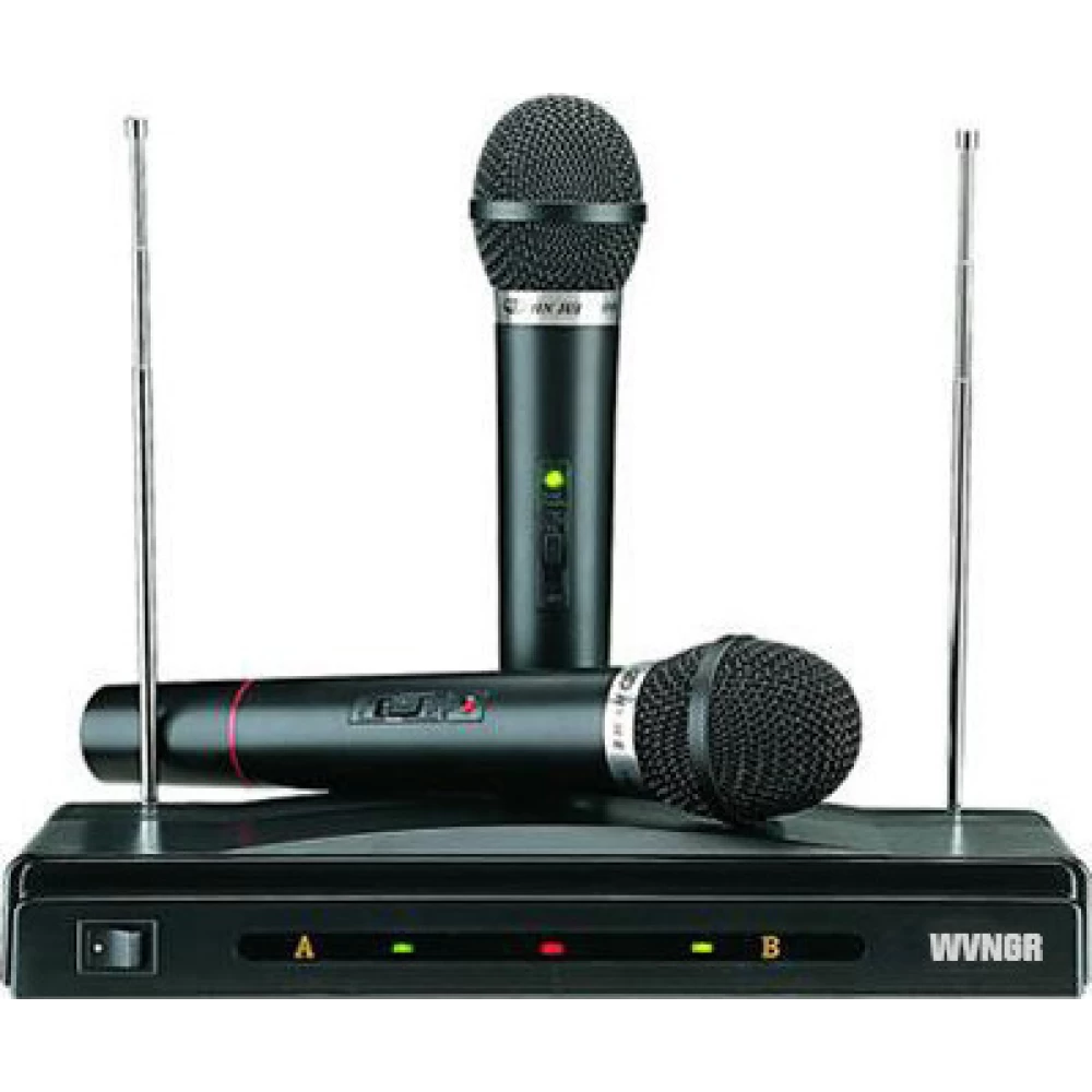 Συσκευή με δύο ασύρματα μικρόφωνα Karaoke  wireless Herostar C-05 