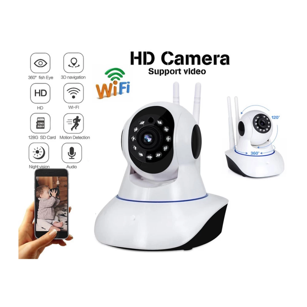 Ρομποτική Έγχρωμη  IP Κάμερα WIFI 720p  με Νυχτερινή Λήψη 65757