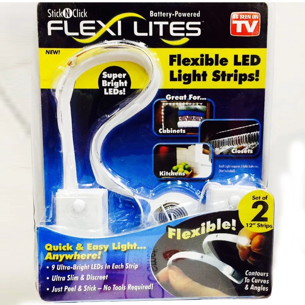 Εύκαμπτη ελαστική ταινία με 9 LED Flexi Lites - Σετ των 2 Τεμαχίων flexi-2