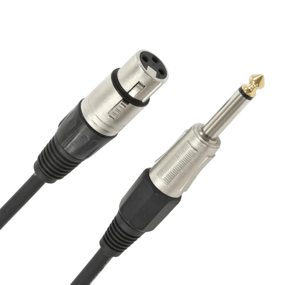 Καλώδιο μικροφώνου 6 μέτρων XLR/JACK 6.35mm Ibiza CM-6B