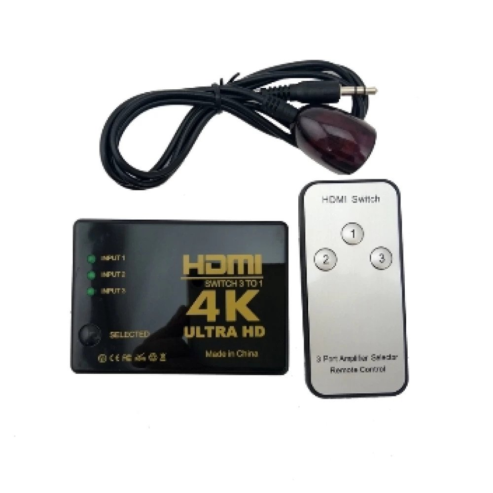 HDMI Switcher Anga 3 Εισόδων - 1 Εξόδου PS-303-4K